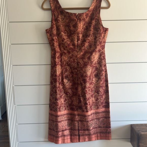 Peruvian Connection Copper Floral Midi Dress - Picture 5 of 5